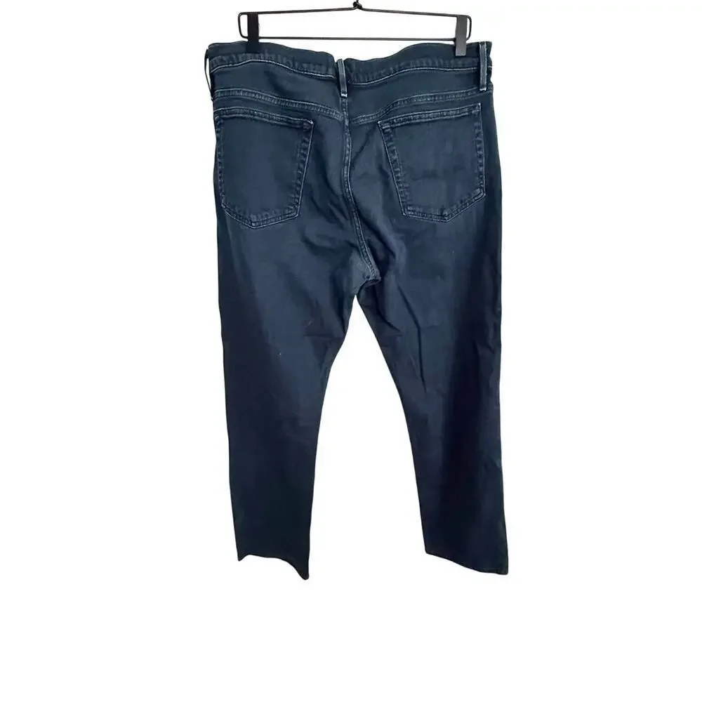 Frame Denim Men's L'Homme Slim Jeans in Placid Dark Wash Blue Size 36 x 31